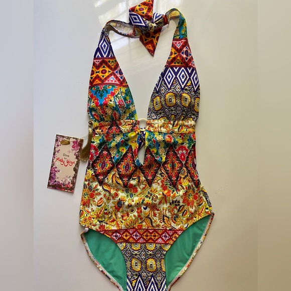 Ruby Yaya Swim Nwt Ruby Yaya Belize Dazzling One Piece Halter